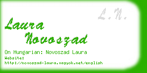 laura novoszad business card